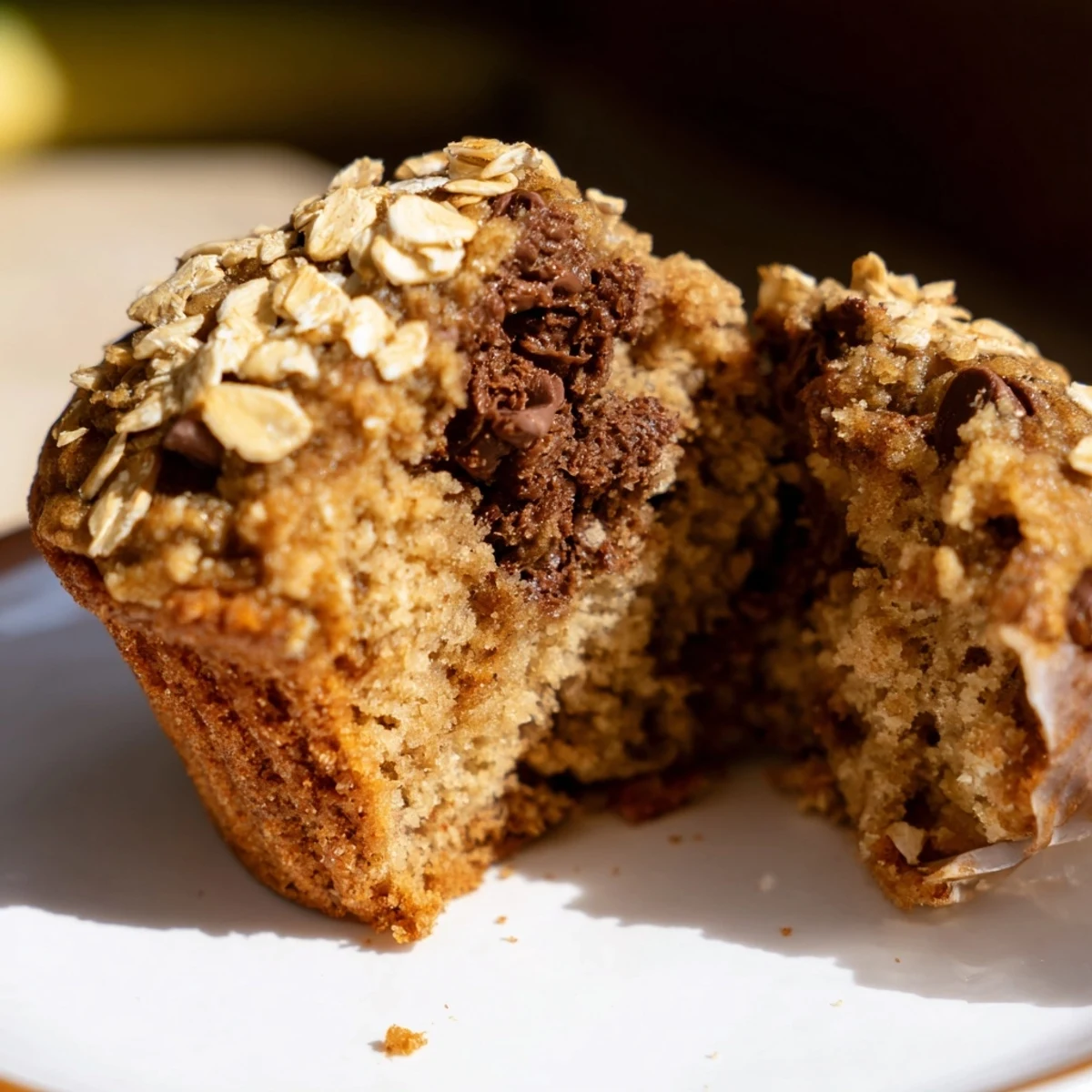 Fluffy freezer-friendly breakfast muffins with visible chocolate chips, perfect for a busy morning.