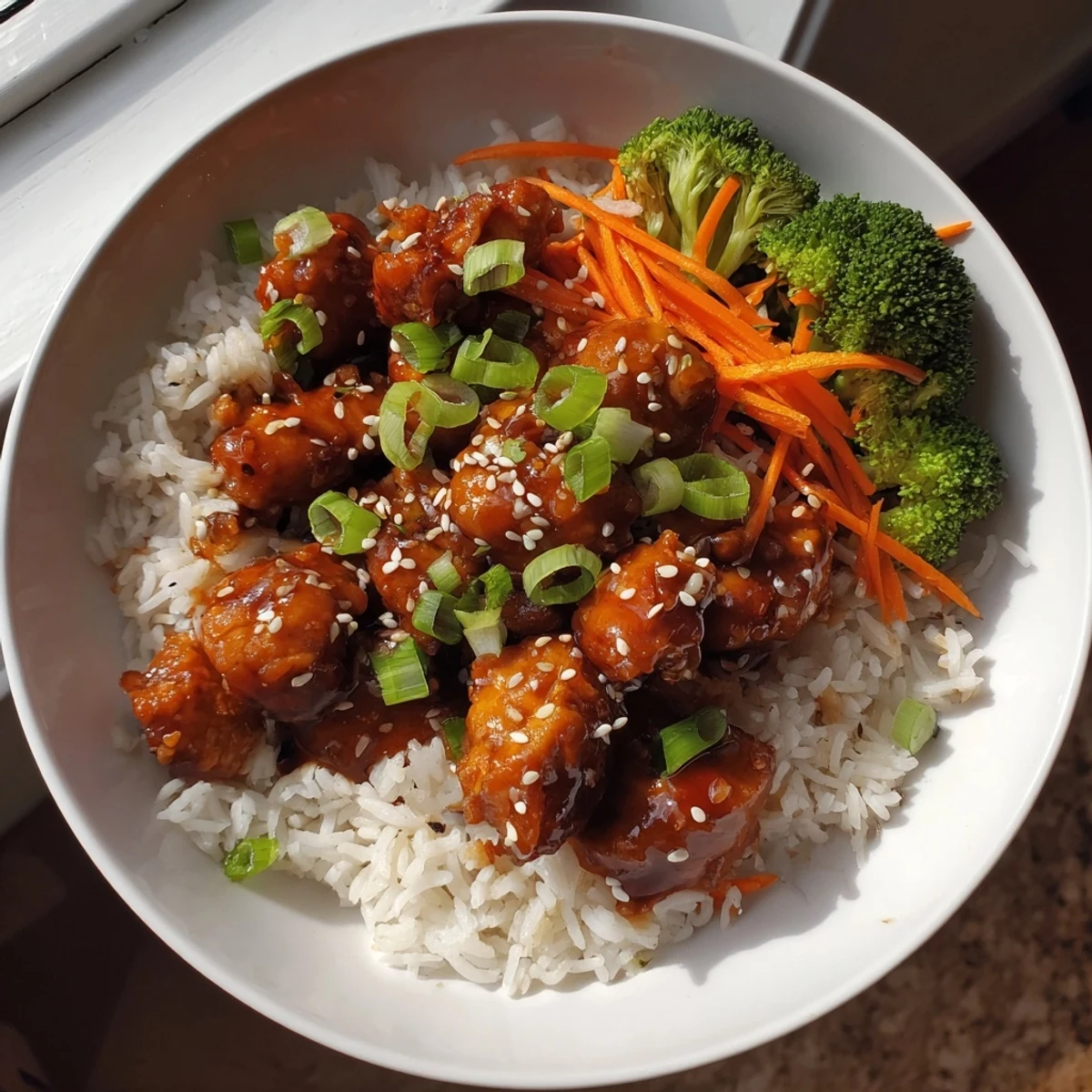 Golden-brown chicken teriyaki bowls, a quick and easy 20-minute recipe ready to eat!