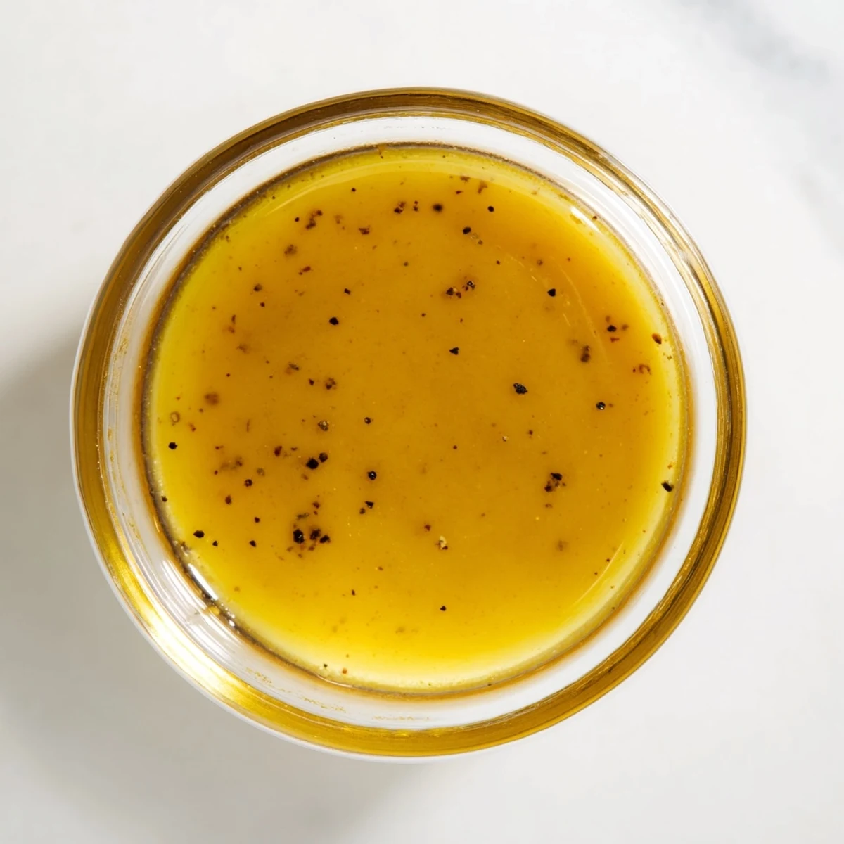 Simple Honey Vinaigrette salad dressing glistening over fresh, vibrant mixed greens for a healthy lunch.