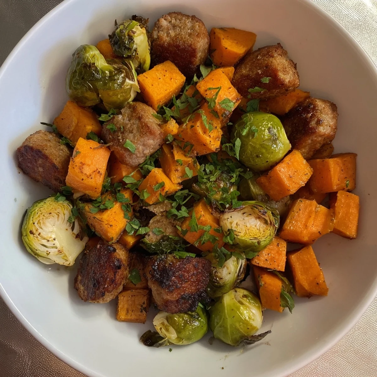 Sheet Pan Sausage Sweet Potatoes