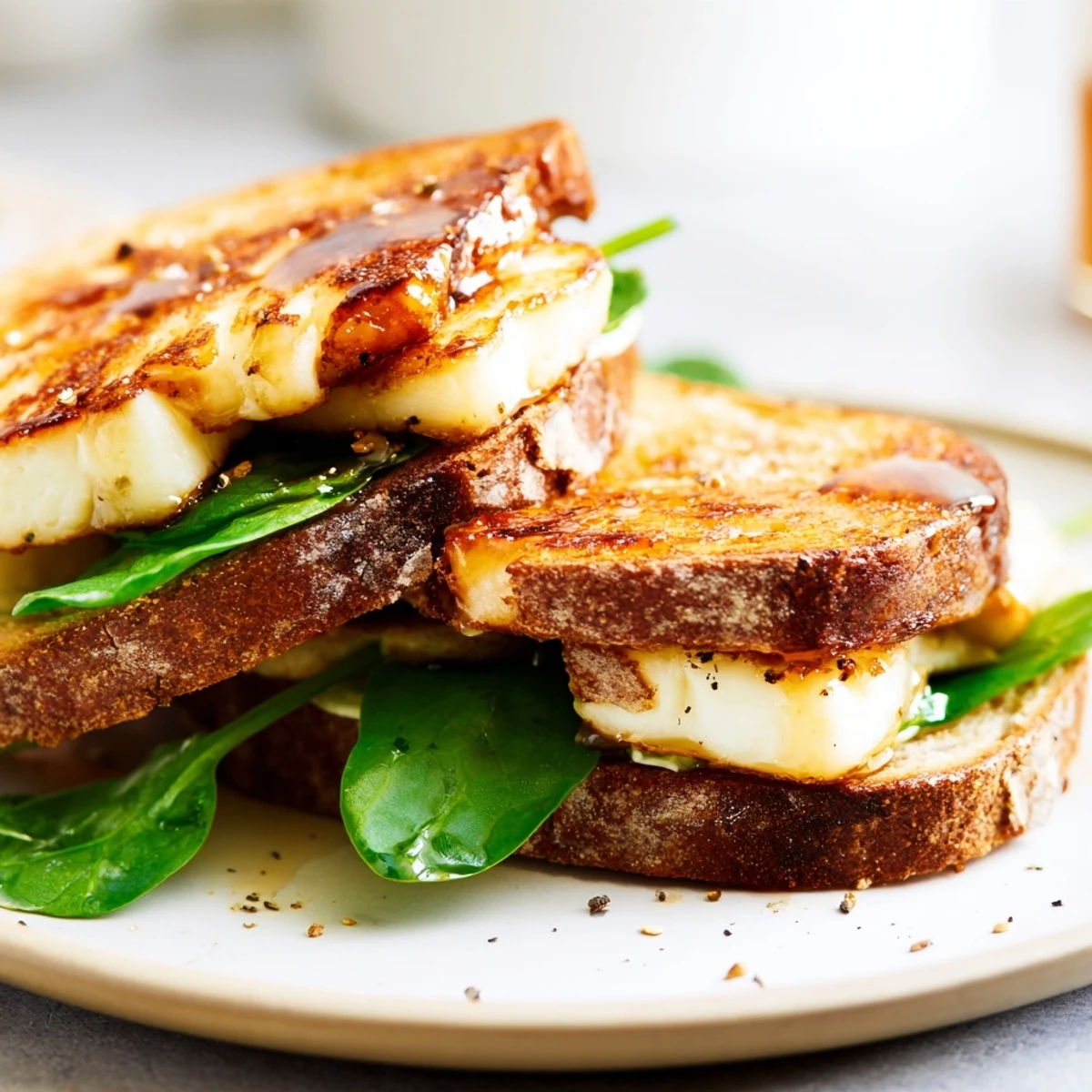 Crispy Halloumi Grilled Cheese