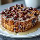 Fluffy oven-baked pancake casserole bursting with fresh blueberries, topped with a crisp sugar crust and ready to serve warm.  