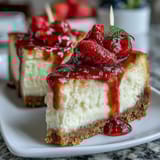 Decadent mini cheesecake bites with buttery graham crust and fresh berry topping, served on a festive platter with diploma picks.