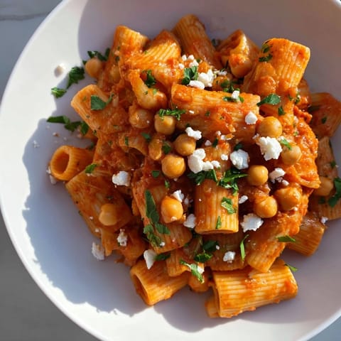 Harissa Chickpea Pasta