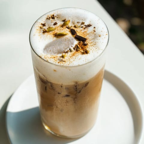 Homemade Iced Chai Foam