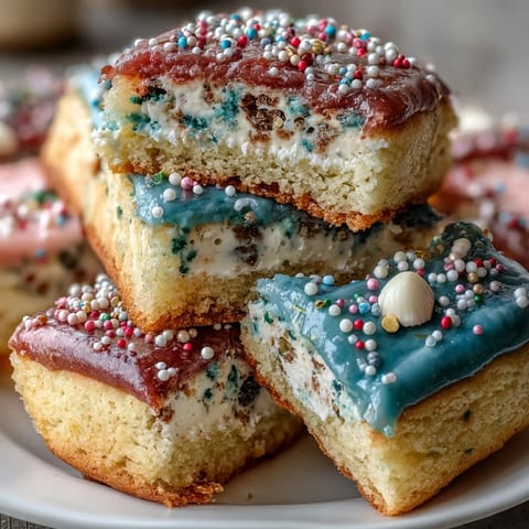 A platter of soft, pastel-swirled sugar cookies inspired by Cookie Run Kingdom, perfect for birthday celebrations.  