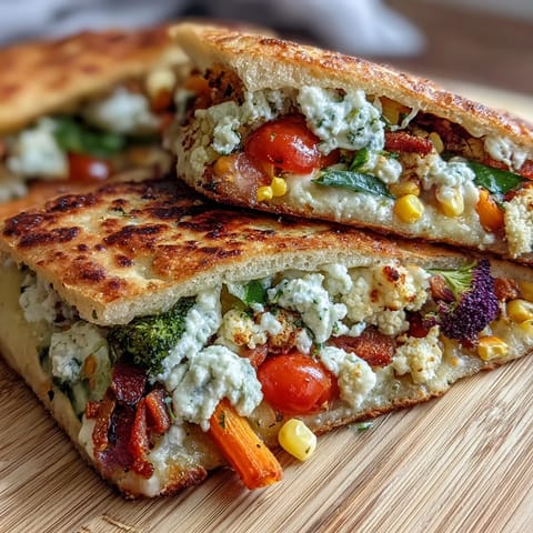 St. Patricks Rainbow Veggie Flatbread