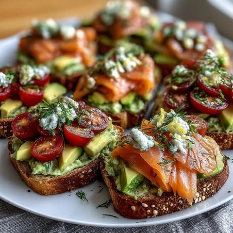 Spring Brunch Avocado Toast Board with Smoked Salmon, a vibrant and customizable spread perfect for sharing with friends or family.
