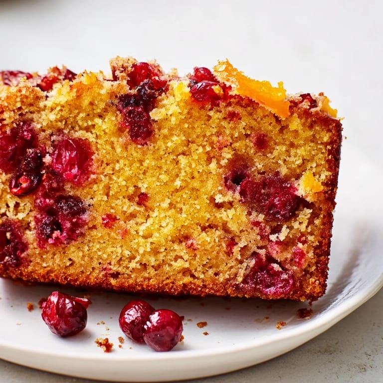 This homemade cranberry and orange bread loaf has a beautiful, crackled crust and delicious aroma.