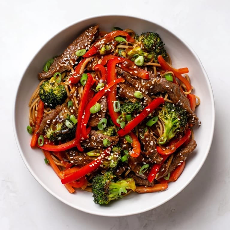 Quick and easy Easy Beef Stir-Fry with Lo Mein Noodles: a delicious Asian-inspired weeknight meal.