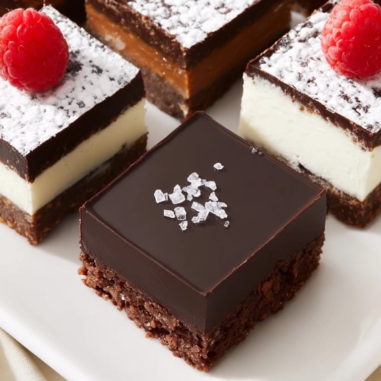 Enjoy the visually stunning Checkerboard Terrace dessert, a treat perfect for any special occasion.