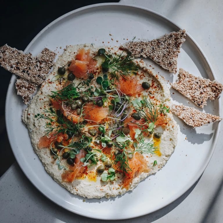 Delectable The Driftwood Beach appetizer featuring smoked fish, dill, and crackers, a perfect bite for guests.