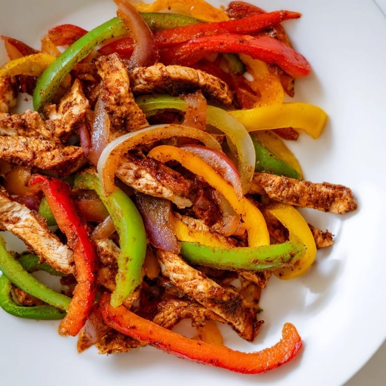 Golden, roasted sheet-pan chicken fajitas offer a vibrant Tex-Mex feast, piled high ready to eat.