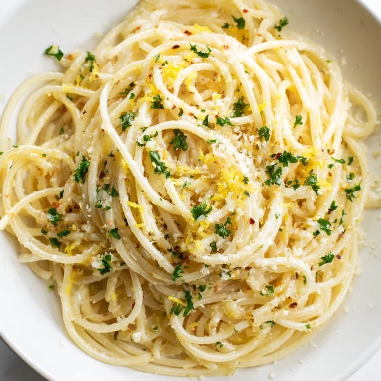 Enjoy these easy Garlic Butter Noodles, with a hint of lemon zest, for a comforting and savory pasta dish.
