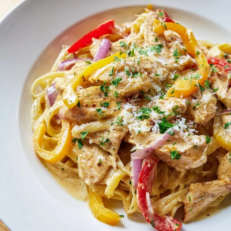 A steaming bowl of Cajun Chicken Pasta, perfect for a cozy weeknight dinner; enjoy it!