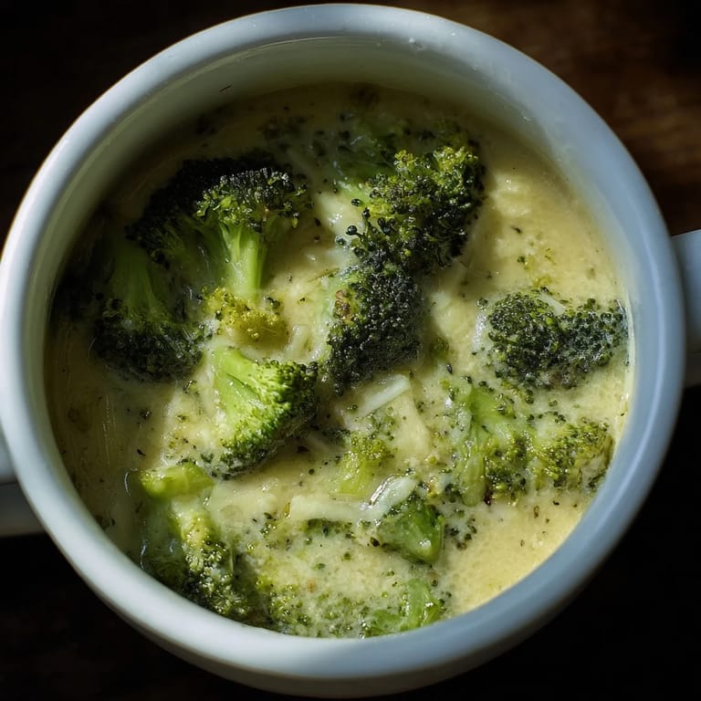 Steaming broccoli cheddar soup in a rustic bowl with a spoon, ready to enjoy with crusty bread.
