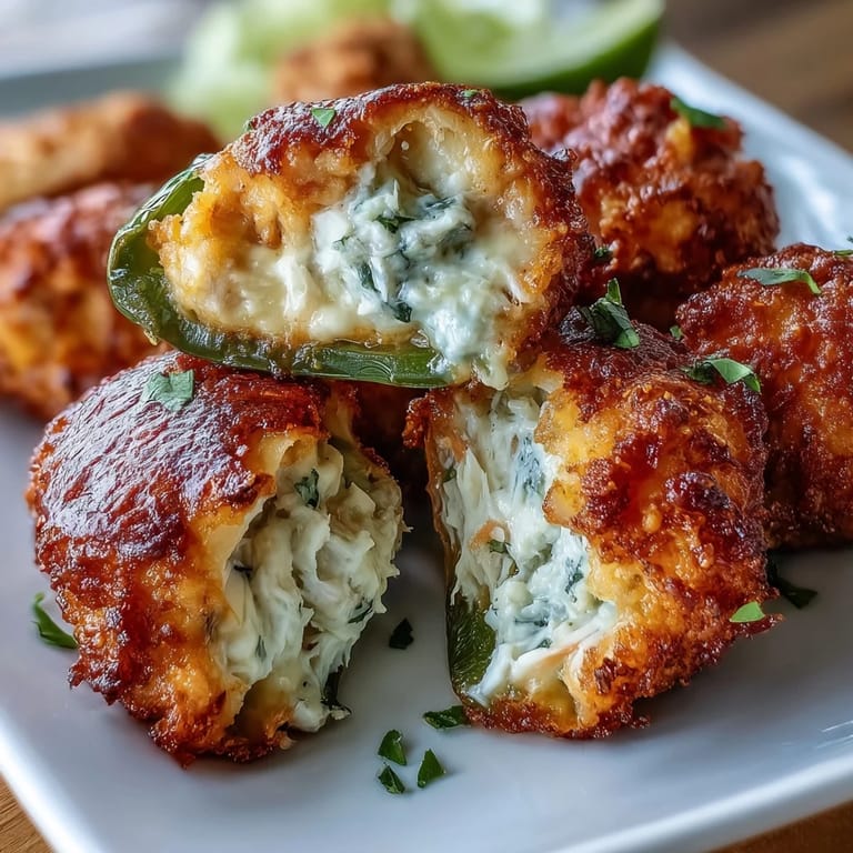 Freshly baked Cajun Crab Poppers garnished with parsley and lemon zest, highlighting the spicy and savory Southern-style appetizer.