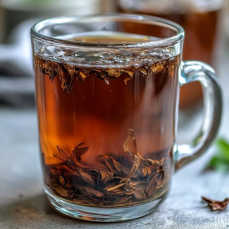 A comforting Hojicha Americano served hot, ready to enjoy alongside a sweet afternoon pastry.