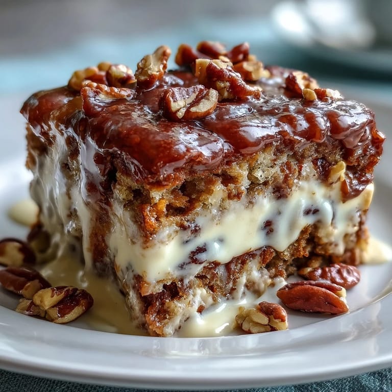 Three-layer carrot cake packed with shredded carrots and walnuts, frosted with smooth cream cheese and decorated for spring.