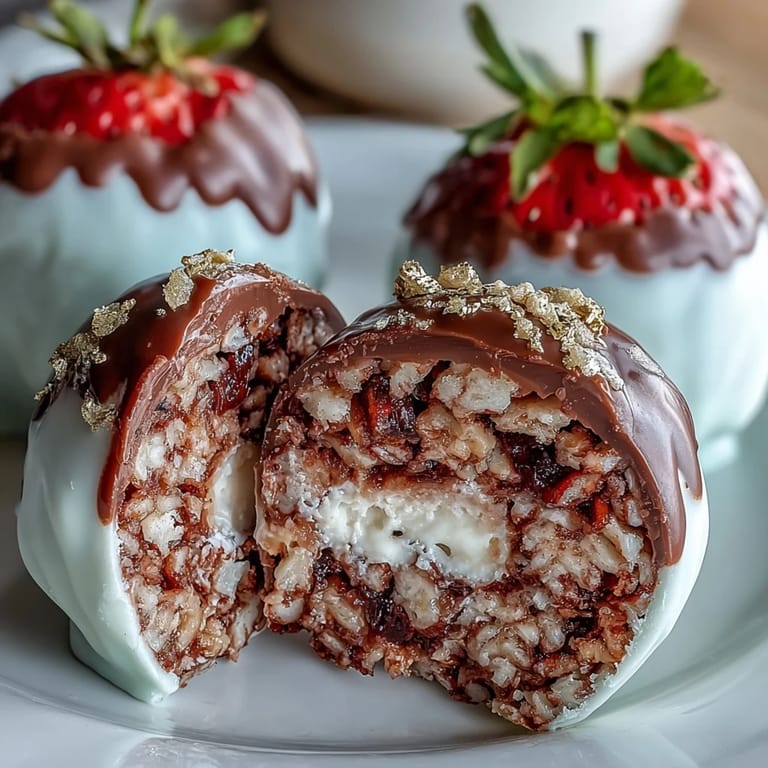 Luxurious Dubai-inspired Easter eggs feature a crisp strawberry-chocolate shell and luscious, nutty crunch filling, ideal for elegant holiday dessert platters.