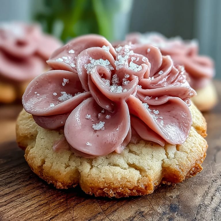 Spring-themed flower-shaped shortbread cookies adorned with detailed royal icing designs, bringing a touch of seasonal charm to your baking.