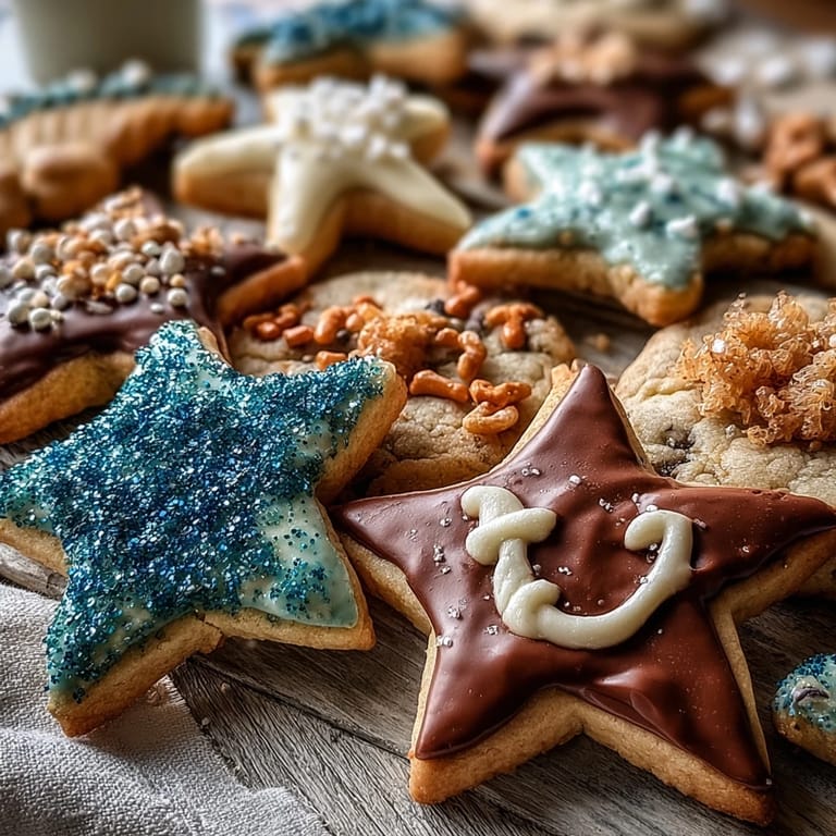 Whimsical Gemini Zodiac Cookies adorned with shimmering star icing look festive.