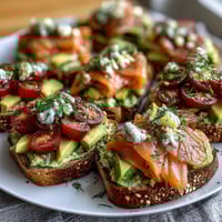 Spring Brunch Avocado Toast Board with Smoked Salmon, a vibrant and customizable spread perfect for sharing with friends or family.