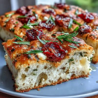 Fluffy Italian bread topped with fresh herbs, cherry tomatoes, and flaky salt for a vibrant spring focaccia.  